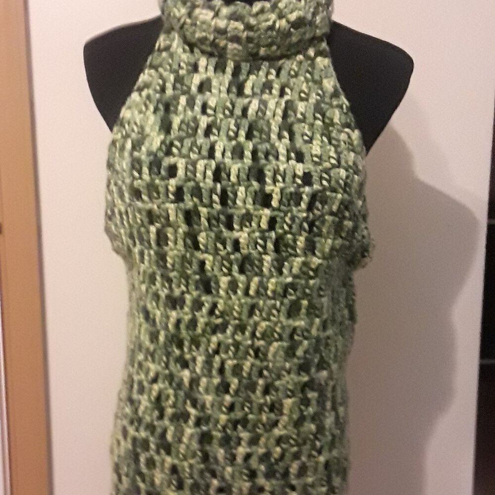 Shifting squares turtleneck pullover